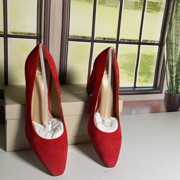 Qupid Red Suede Heels - Picture 4 of 7